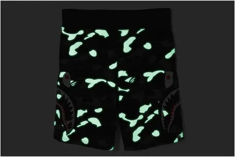 Bape City Camo Side Shark Sweat Shorts Blanco