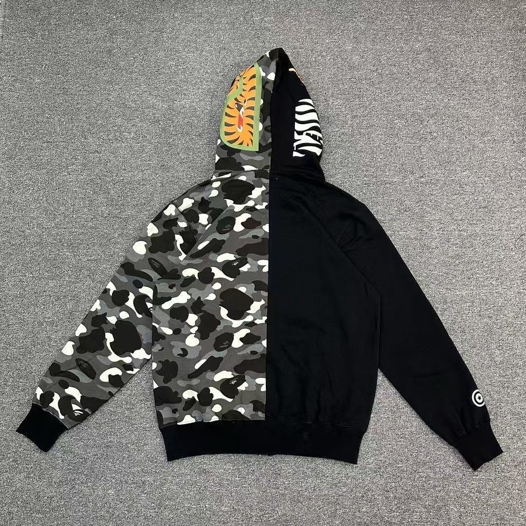 Campera Bape City Camo Tiger Shark Negra