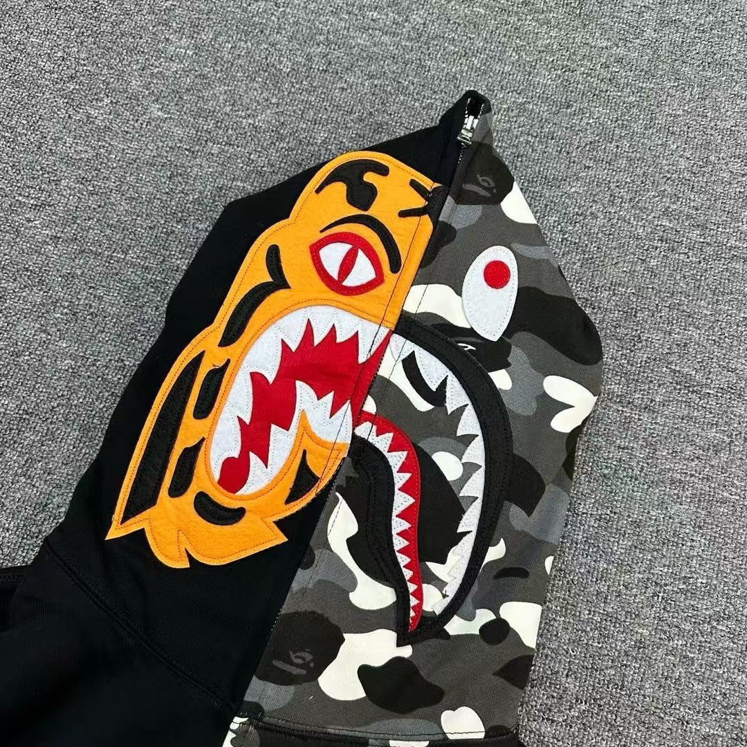 Campera Bape City Camo Tiger Shark Negra