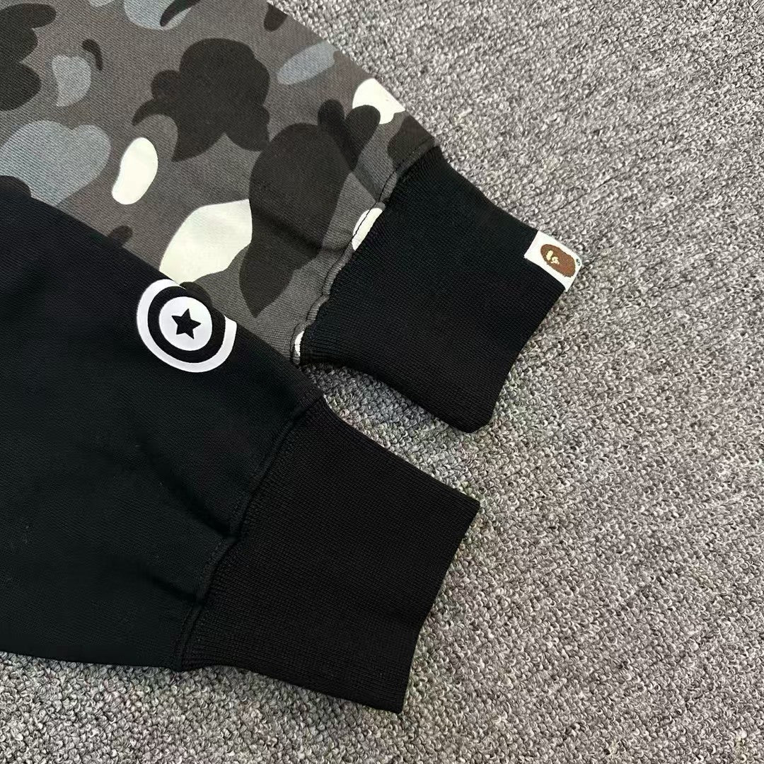 Campera Bape City Camo Tiger Shark Negra