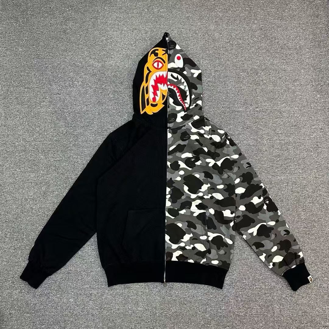 Campera Bape City Camo Tiger Shark Negra