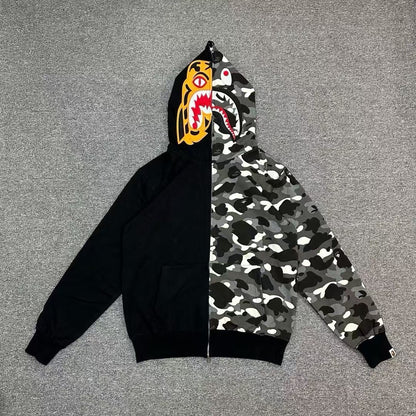 Campera Bape City Camo Tiger Shark Negra
