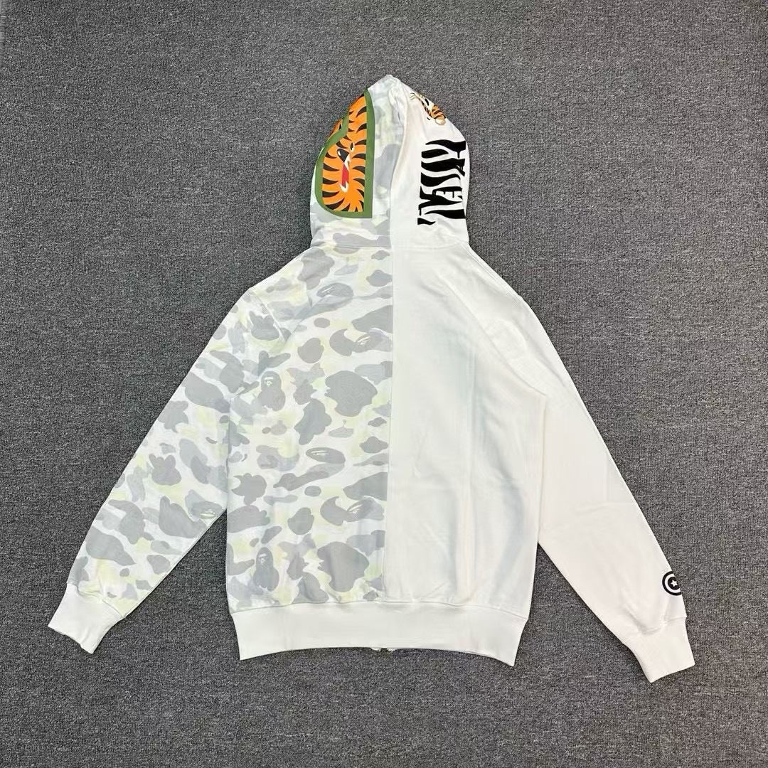Campera Bape City Camo Tiger Shark Blanca