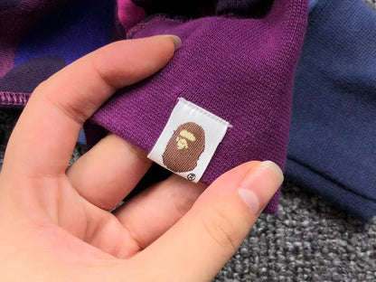 Campera Bape Color Camo Shark Full Zip Rojo Violeta