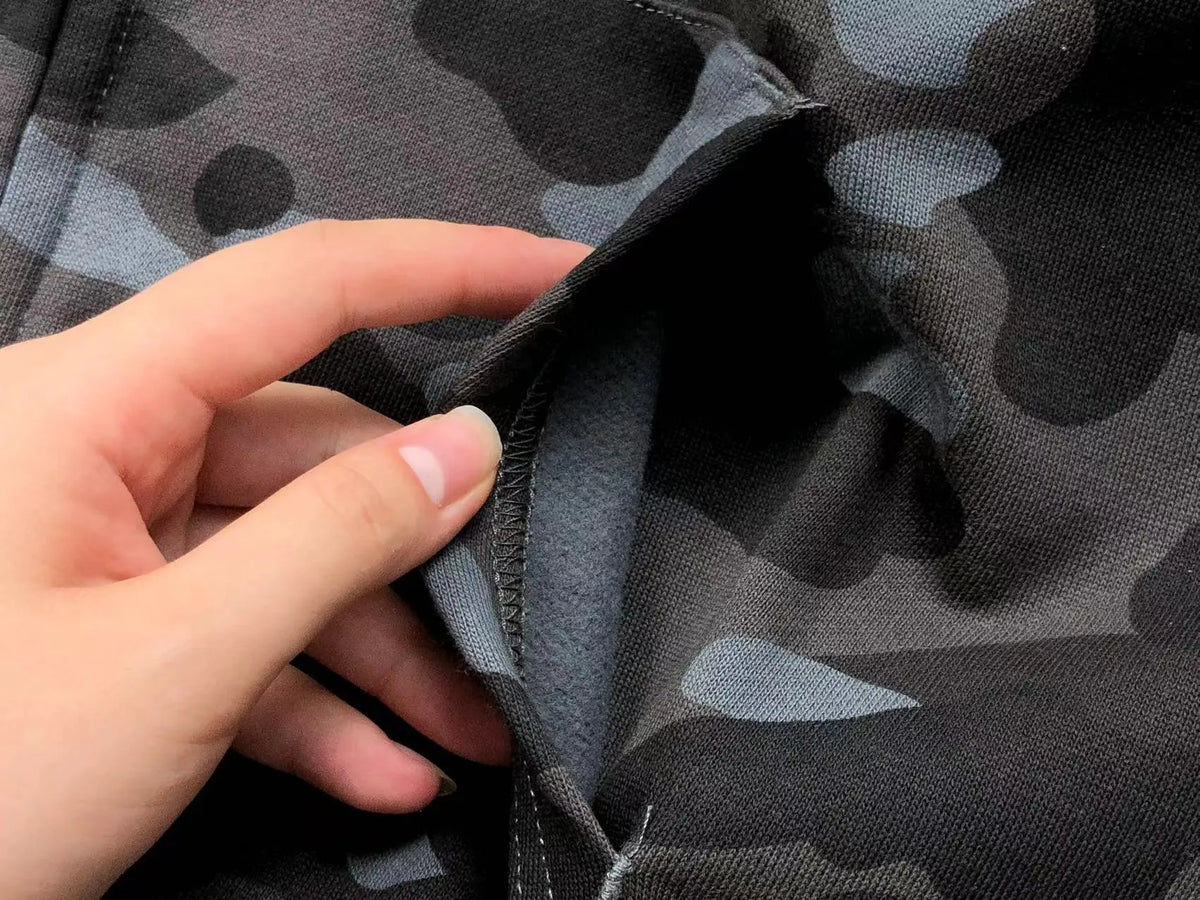Campera Bape Color Camo Shark Full Zip Negra