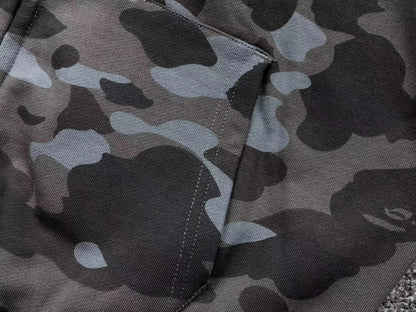 Campera Bape Color Camo Shark Full Zip Negra
