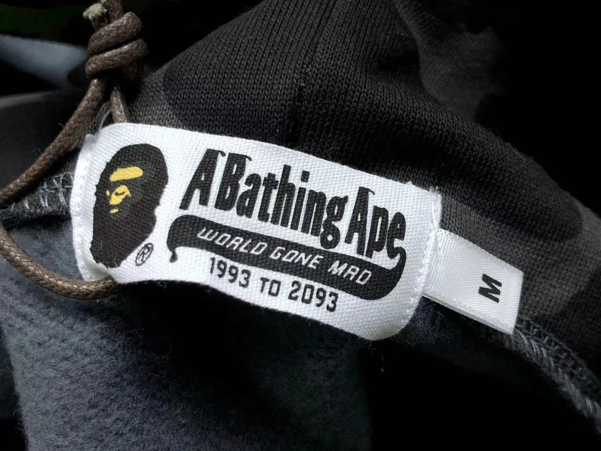 Campera Bape Color Camo Shark Full Zip Negra