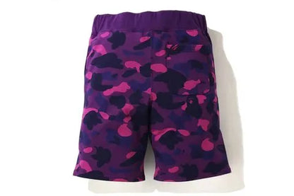 Bape Color Camo Shark Sweat Shorts Azul
