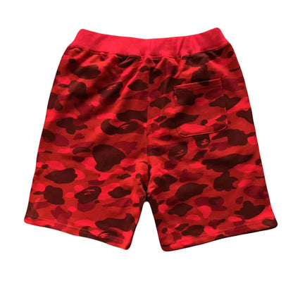 Bape Color Camo Shark Sweat Shorts Azul