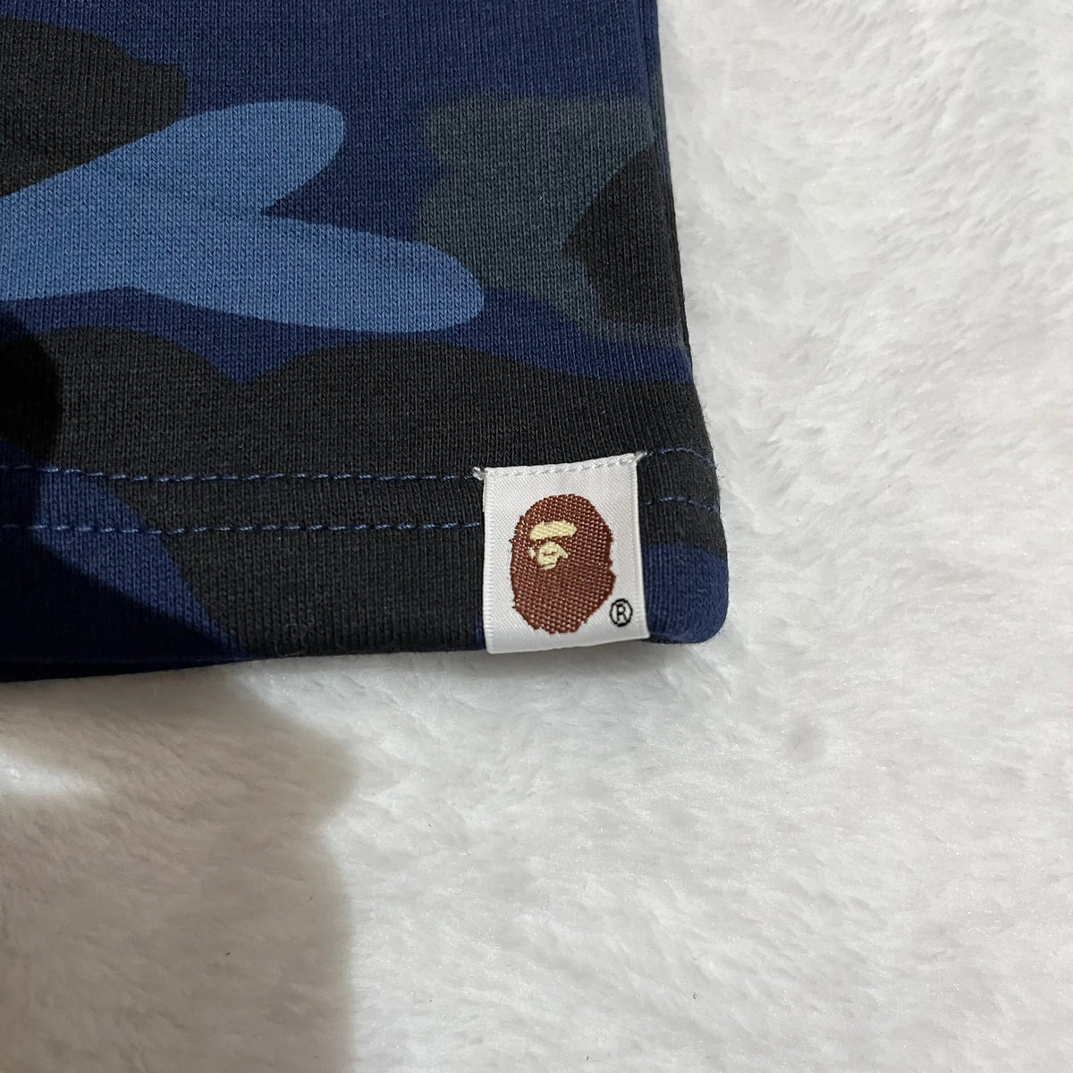 Bape Color Camo Shark Sweat Shorts Azul