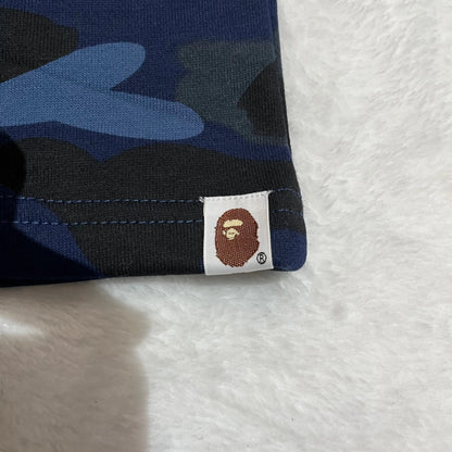 Bape Color Camo Shark Sweat Shorts Azul