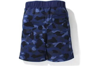 Bape Color Camo Shark Sweat Shorts Azul