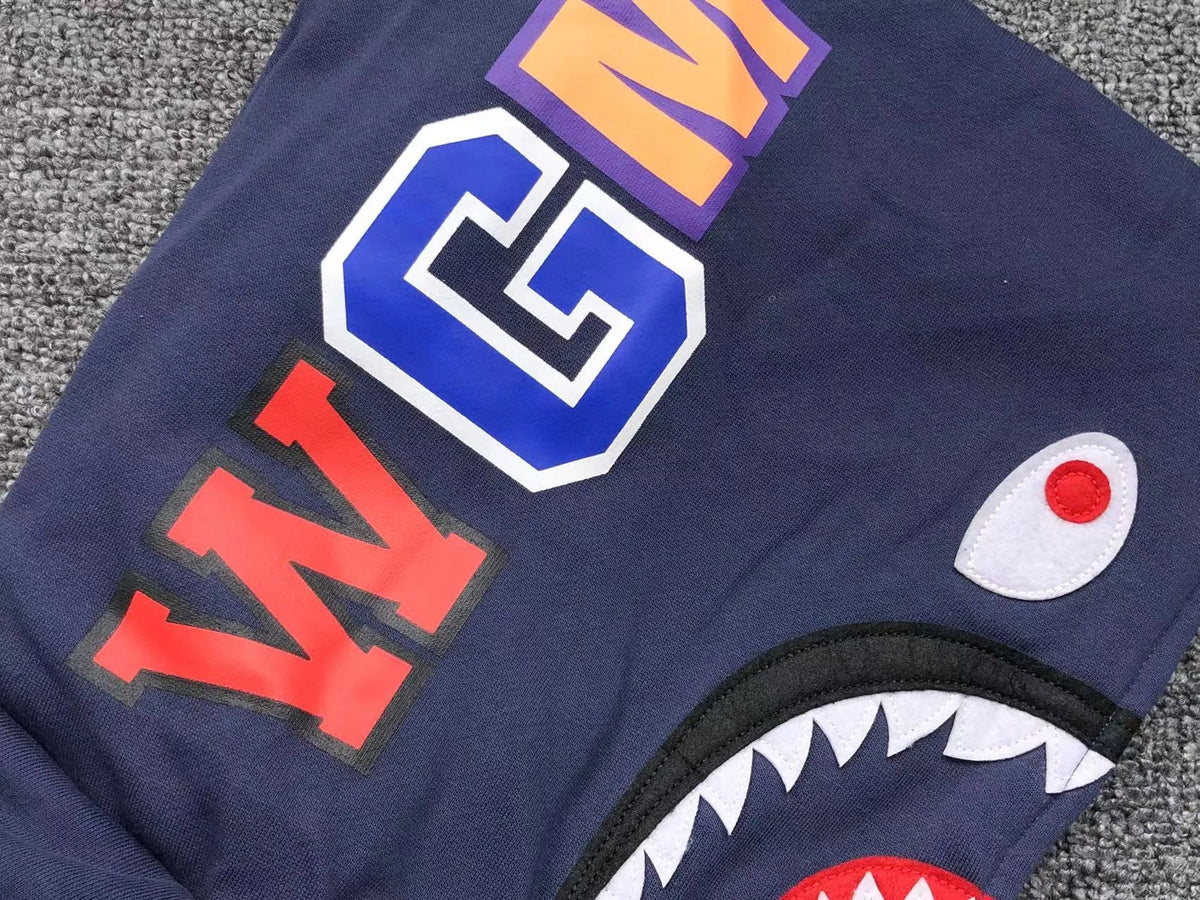 Campera Bape Color Camo Shark Double Azul