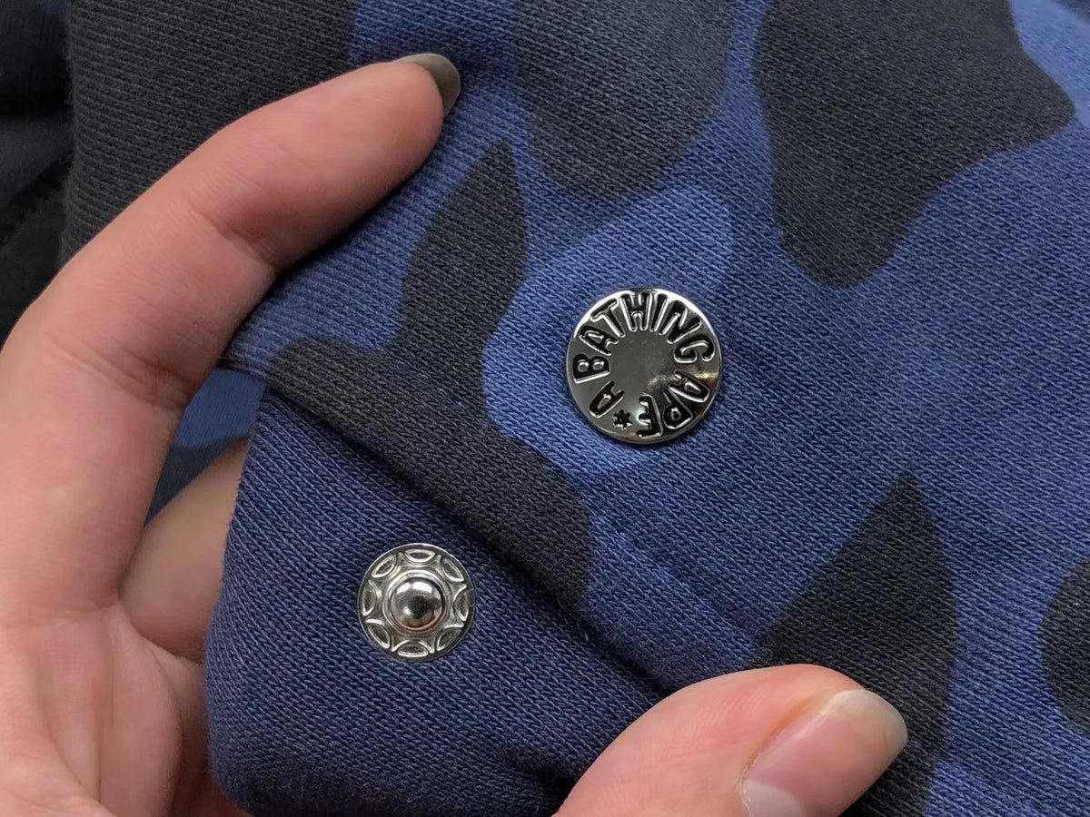 Campera Bape Color Camo Shark Double Azul