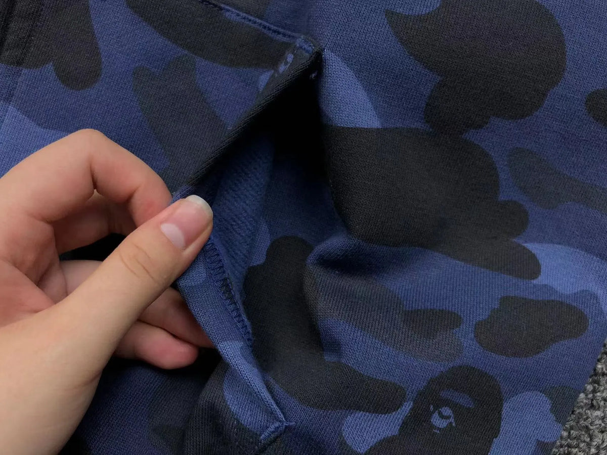 Campera Bape Color Camo Shark Double Azul