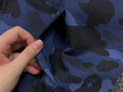 Campera Bape Color Camo Shark Double Azul