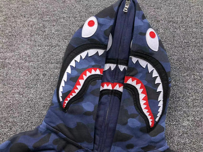Campera Bape Color Camo Shark Double Azul