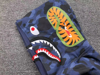 Campera Bape Color Camo Shark Double Azul