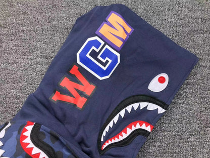 Campera Bape Color Camo Shark Double Azul