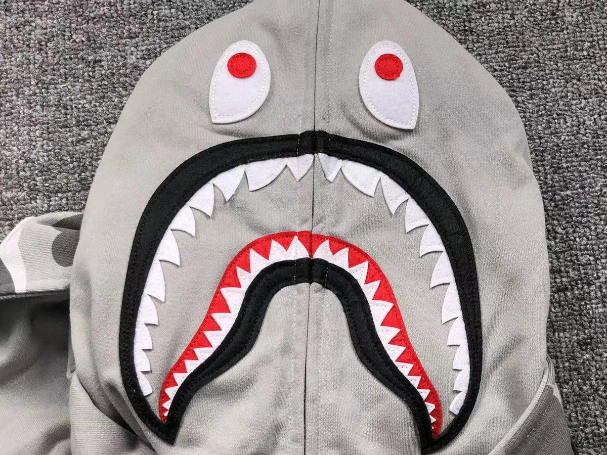 Campera Bape Color Camo Shark Wide Full Zip Double Gris