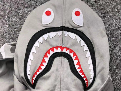 Campera Bape Color Camo Shark Wide Full Zip Double Gris