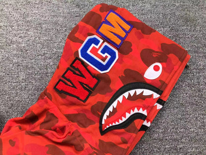 Campera Bape Color Camo Shark Double Roja