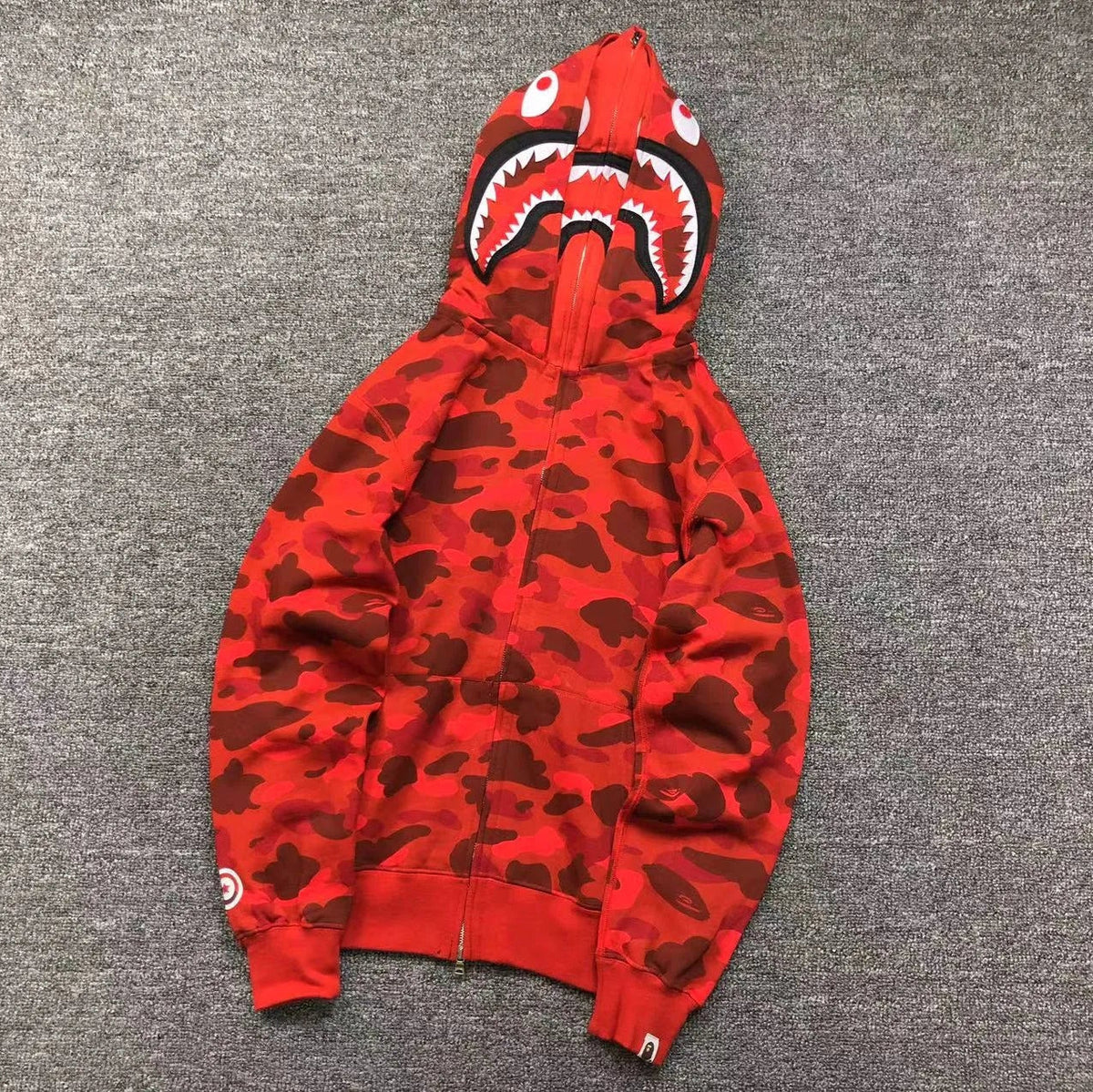 Campera Bape Color Camo Shark Double Roja
