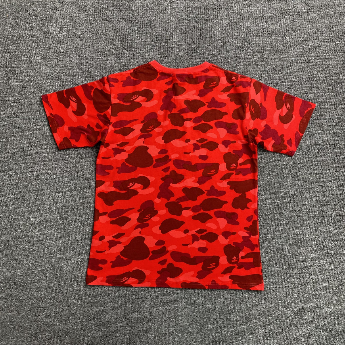 Remera Bape Color Camo Roja