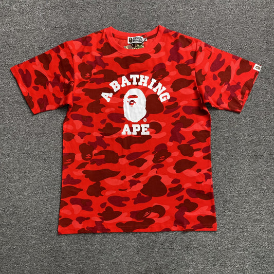 Remera Bape Color Camo Roja