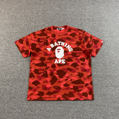 Remera Bape Color Camo Roja