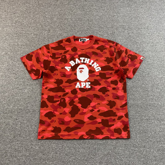 Remera Bape Color Camo Roja