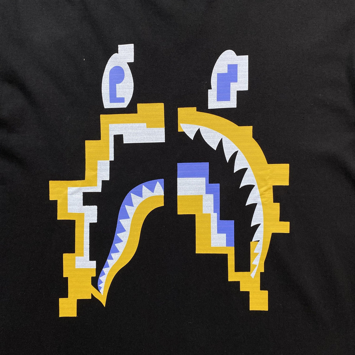 Remera Bape Digital Shark Negra
