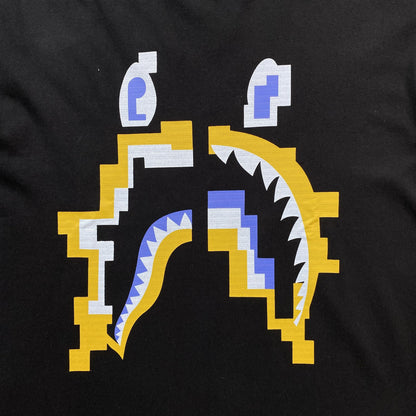 Remera Bape Digital Shark Negra