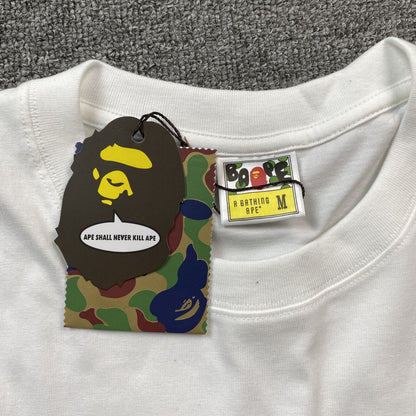 Remera Bape Digital Shark Blanca