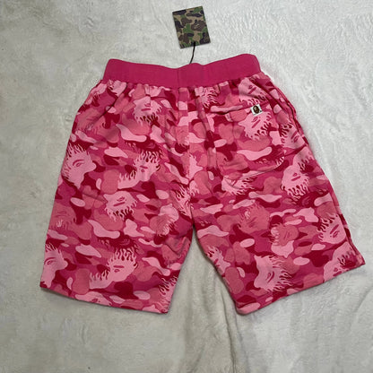 Shorts Bape Fire Camo Sweat Rosa