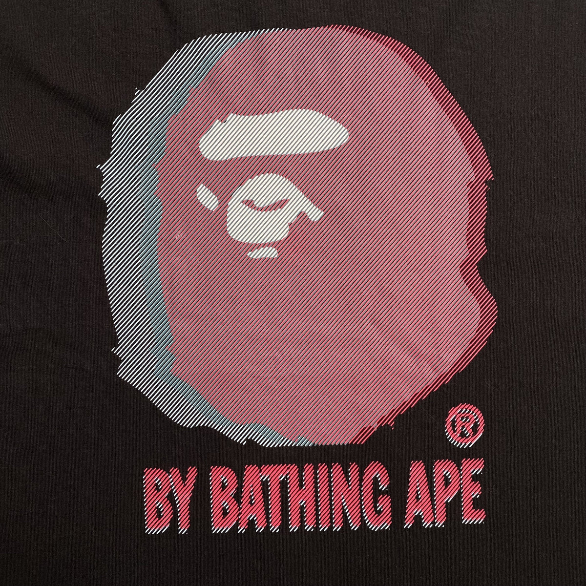 Remera Bape Glitch Art Negra