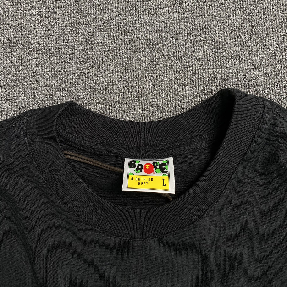 Remera Bape Glitch Art Negra
