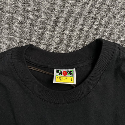 Remera Bape Glitch Art Negra