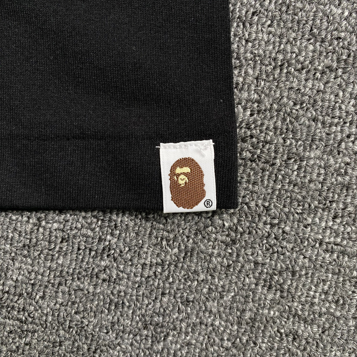 Remera Bape Glitch Art Negra
