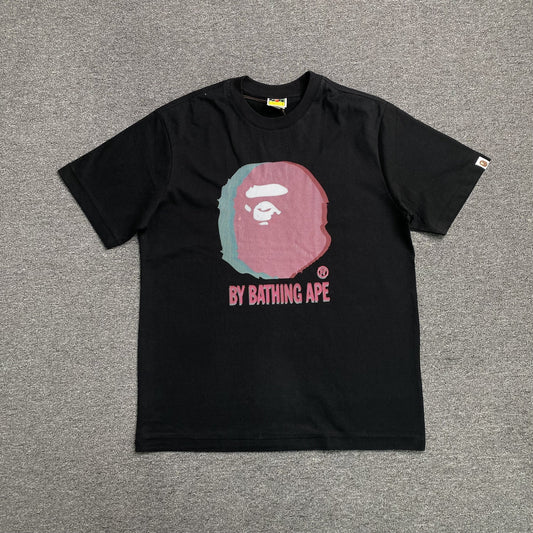 Remera Bape Glitch Art Negra