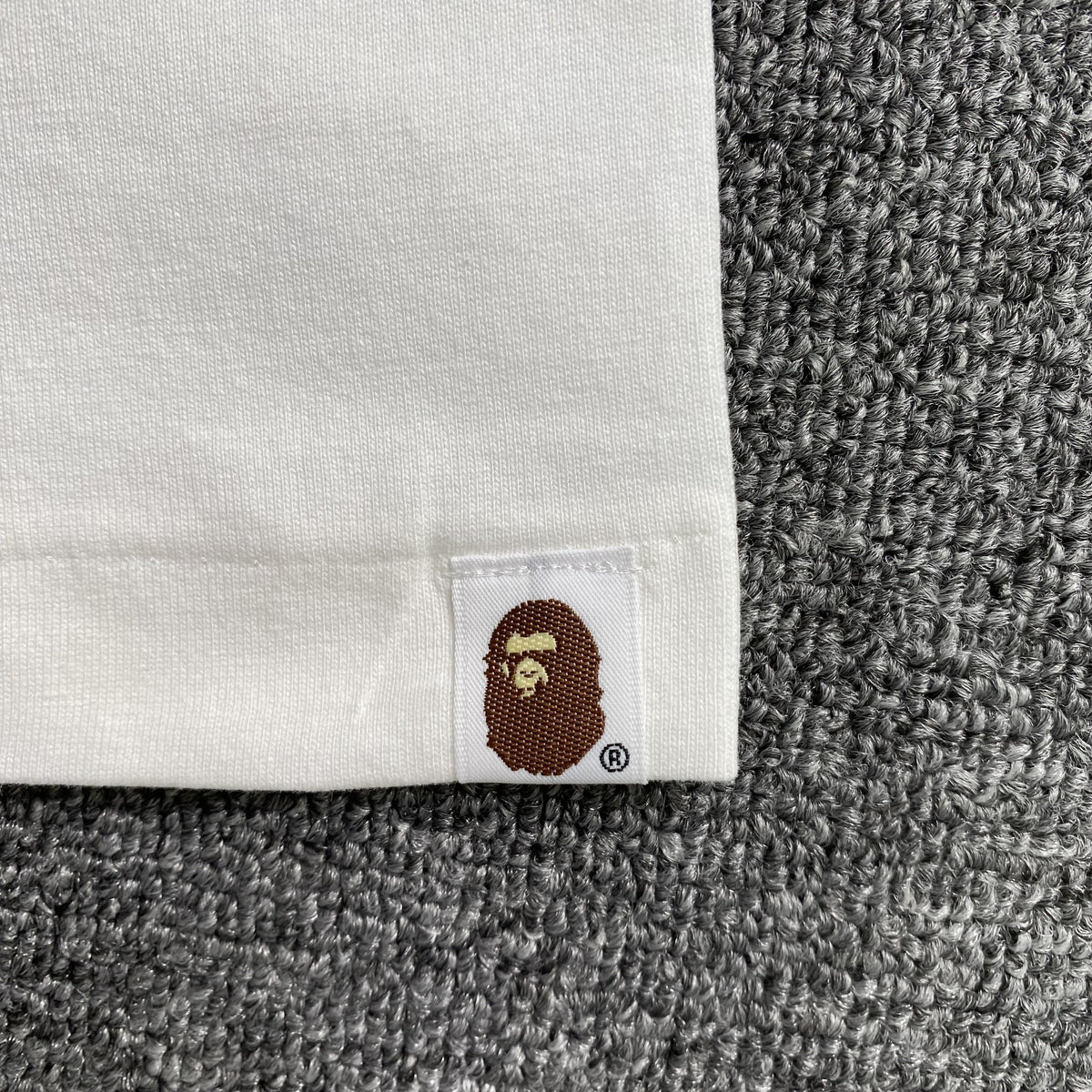 Remera Bape Glitch Art Blanca