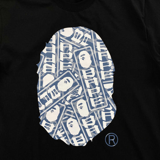 Remera Bape Japanese Cloud Camo Label Negra