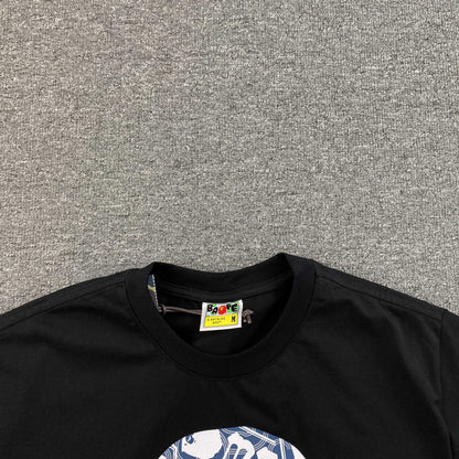 Remera Bape Japanese Cloud Camo Label Negra