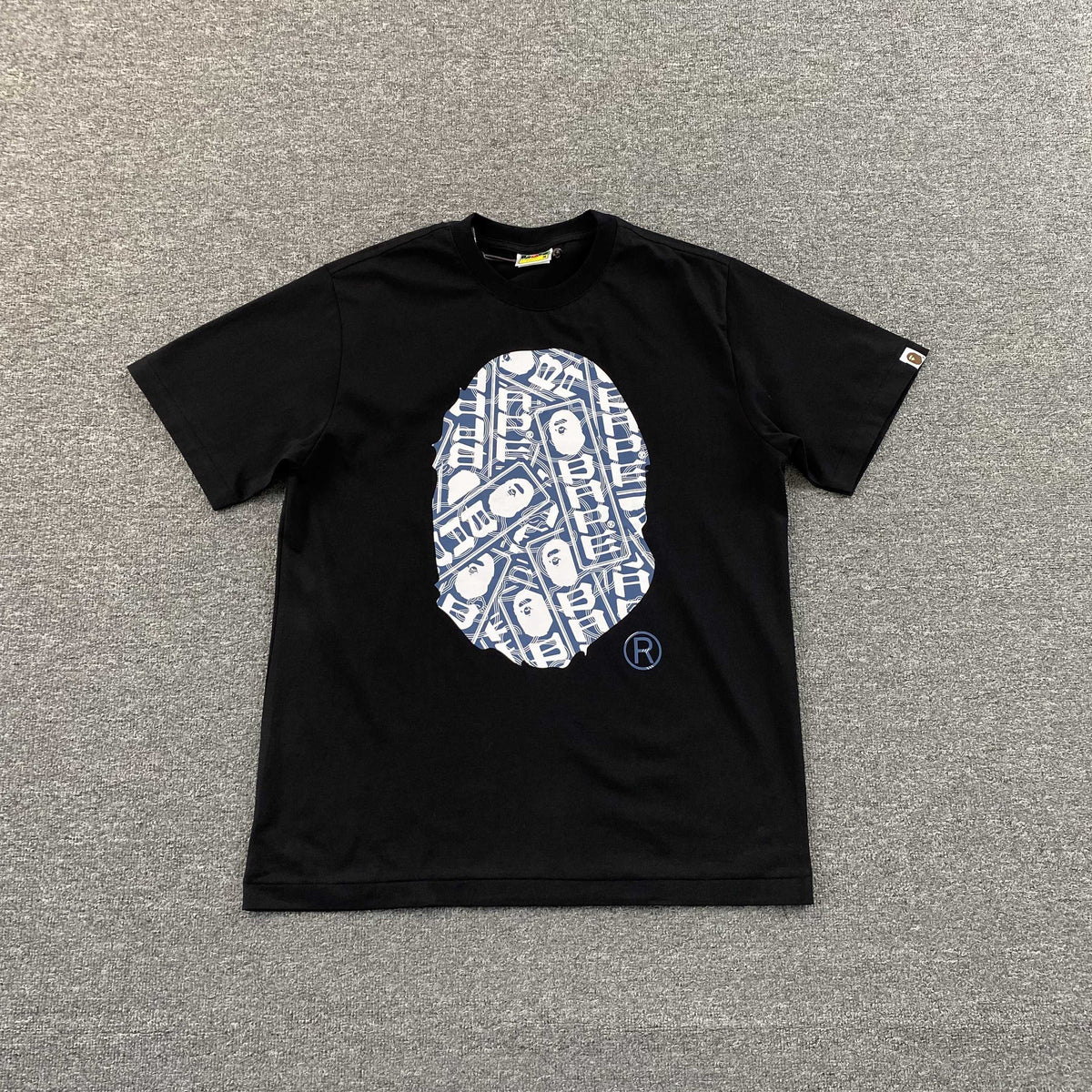 Remera Bape Japanese Cloud Camo Label Negra