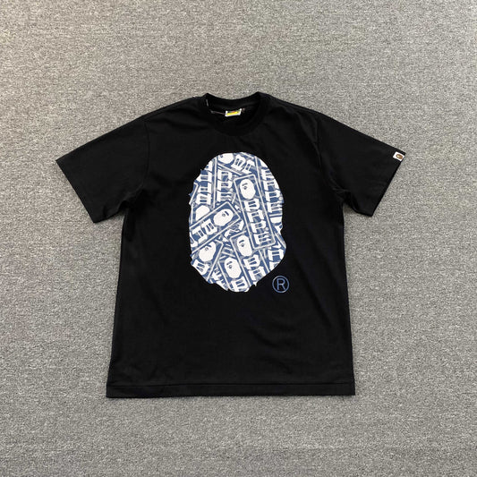 Remera Bape Japanese Cloud Camo Label Negra
