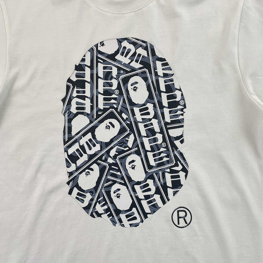 Remera Bape Japanese Cloud Camo Label Blanca