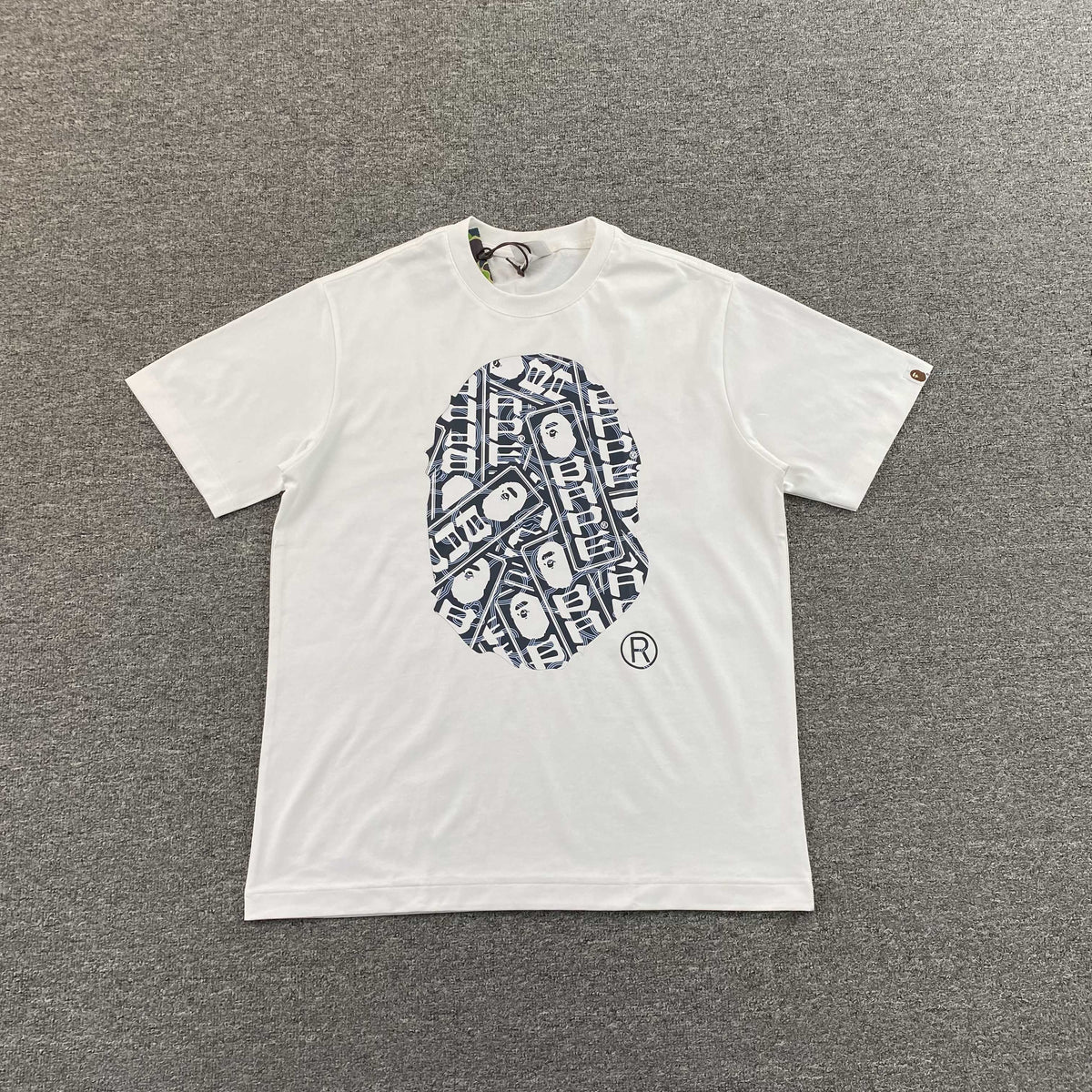 Remera Bape Japanese Cloud Camo Label Blanca