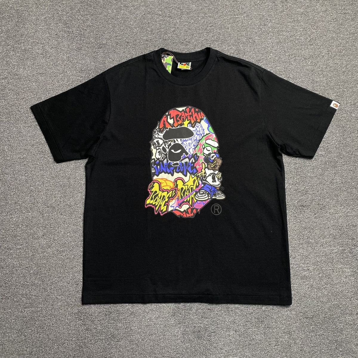 Remera Bape Lux Sport Ape Head Negra