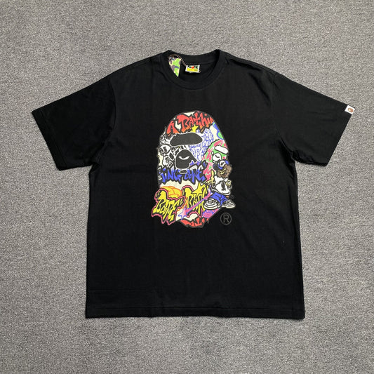 Remera Bape Lux Sport Ape Head Negra