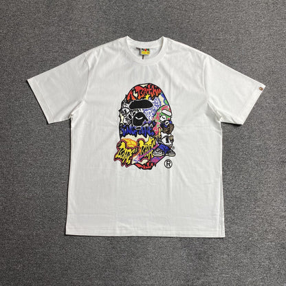 Remera Bape Lux Sport Ape Head Blanca